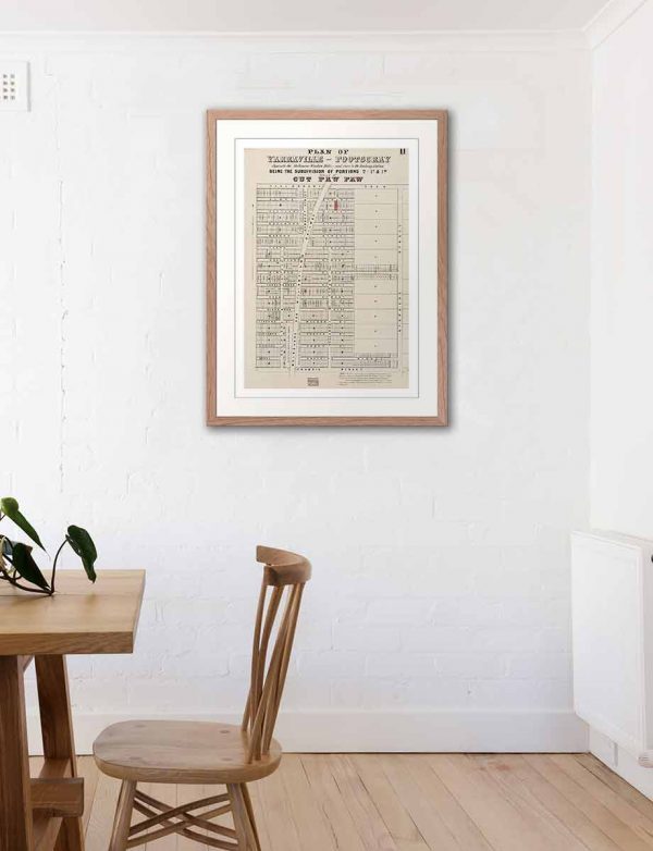 Historical maps | Maps | Frames | Yarraville | Melbourne | Print modern