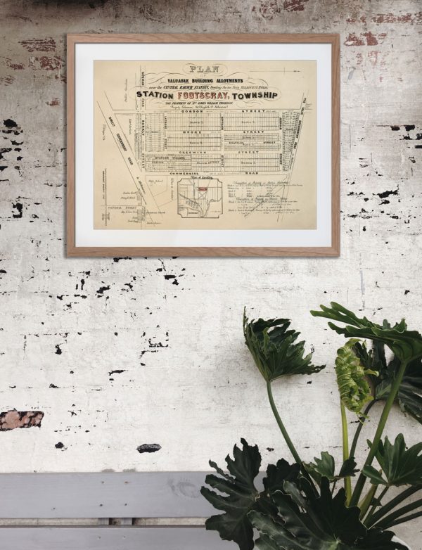 Print Modern | Footscray | Historical maps | Framed Print | Melbourne