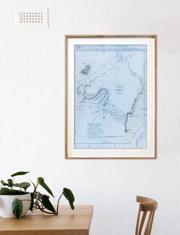 Port Phillip Bay map print | Wall art | Melbourne | Print modern