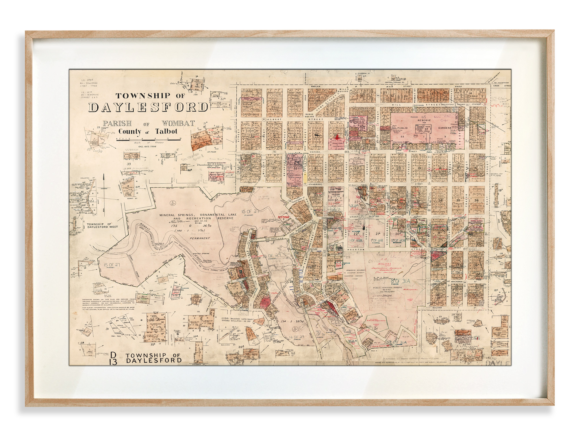 Historical maps | Maps | Interior Decor | Melbourne | Print modern | Daylesford