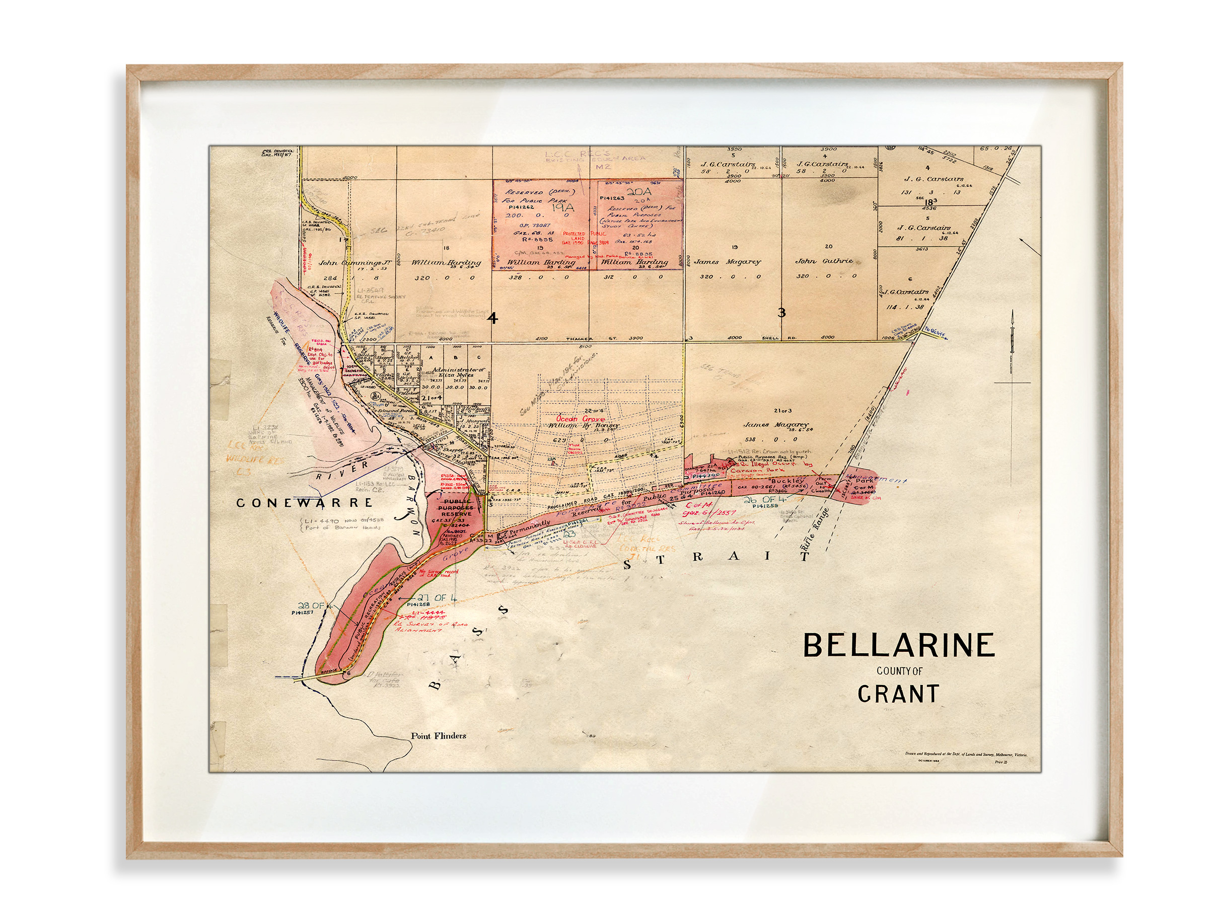 Historical maps | Maps | Interior Decor | Melbourne | Print modern | Ocean Grove