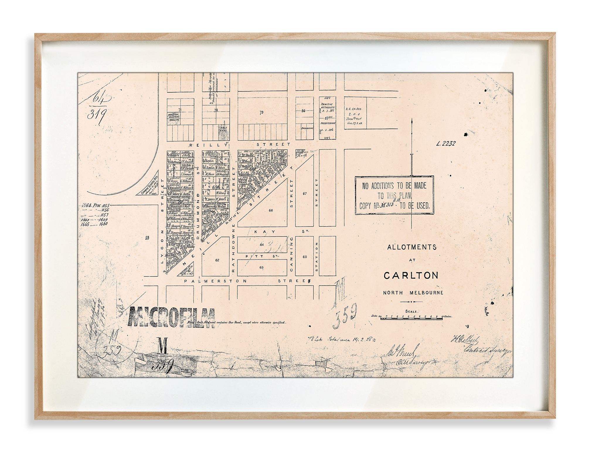 Map Prints | Vintage Maps | Carlton | Melbourne | Print modern