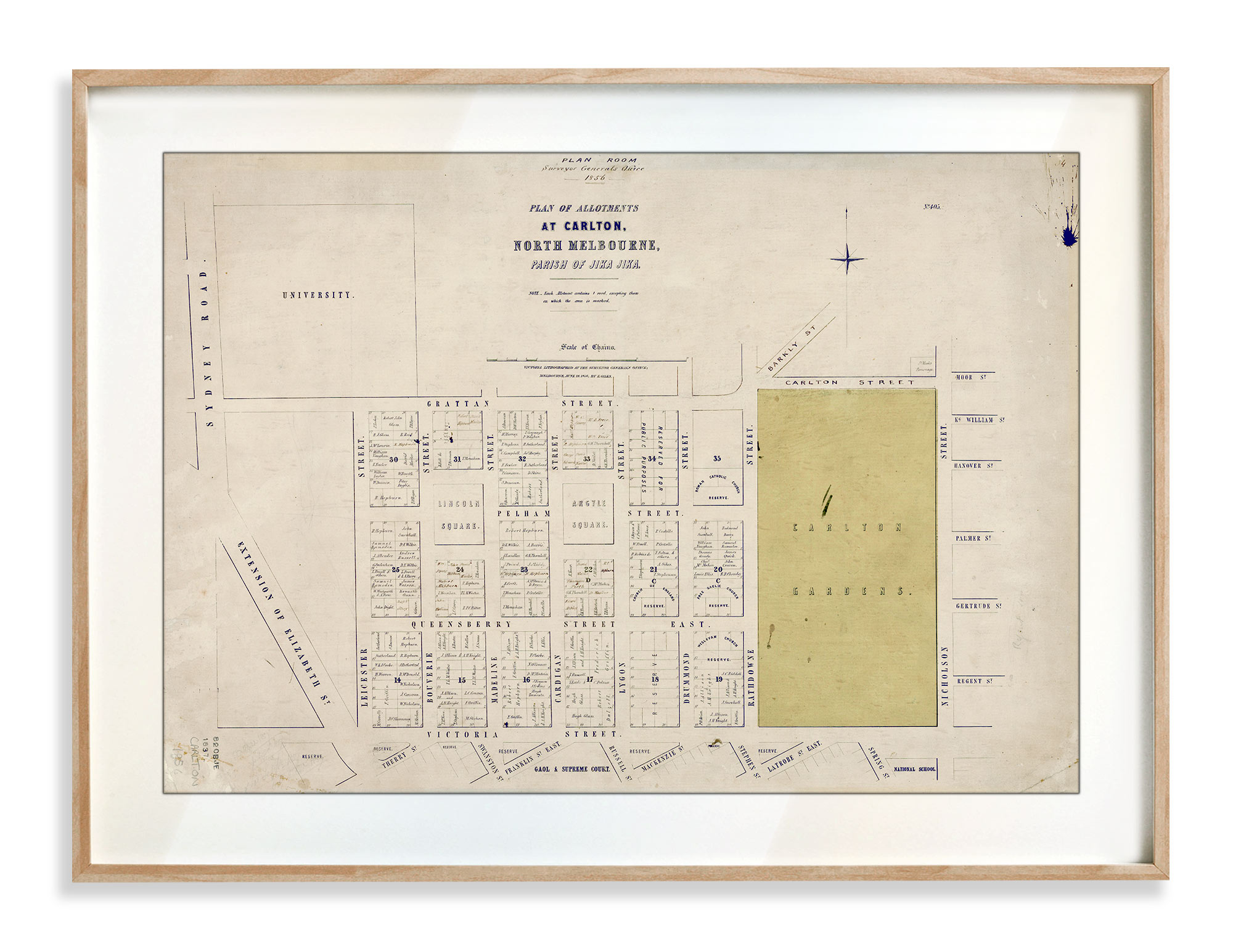 Map Prints | Vintage Maps | Carlton | Melbourne | Print modern