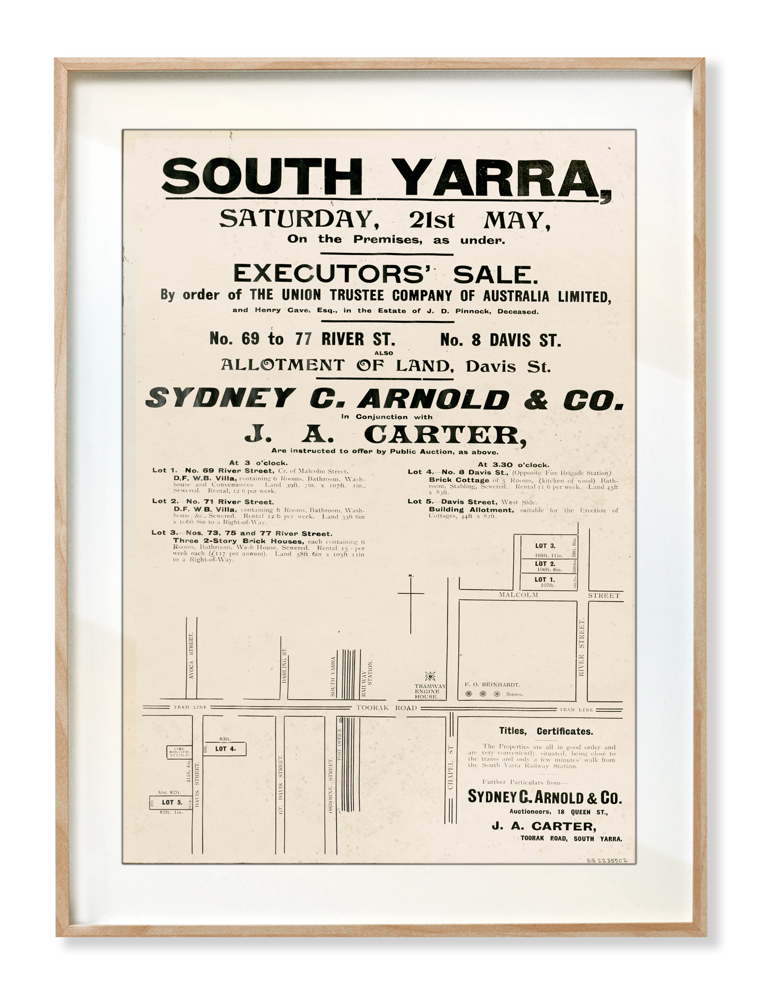 South Yarra | map print | Wall art | Melbourne | Print modern