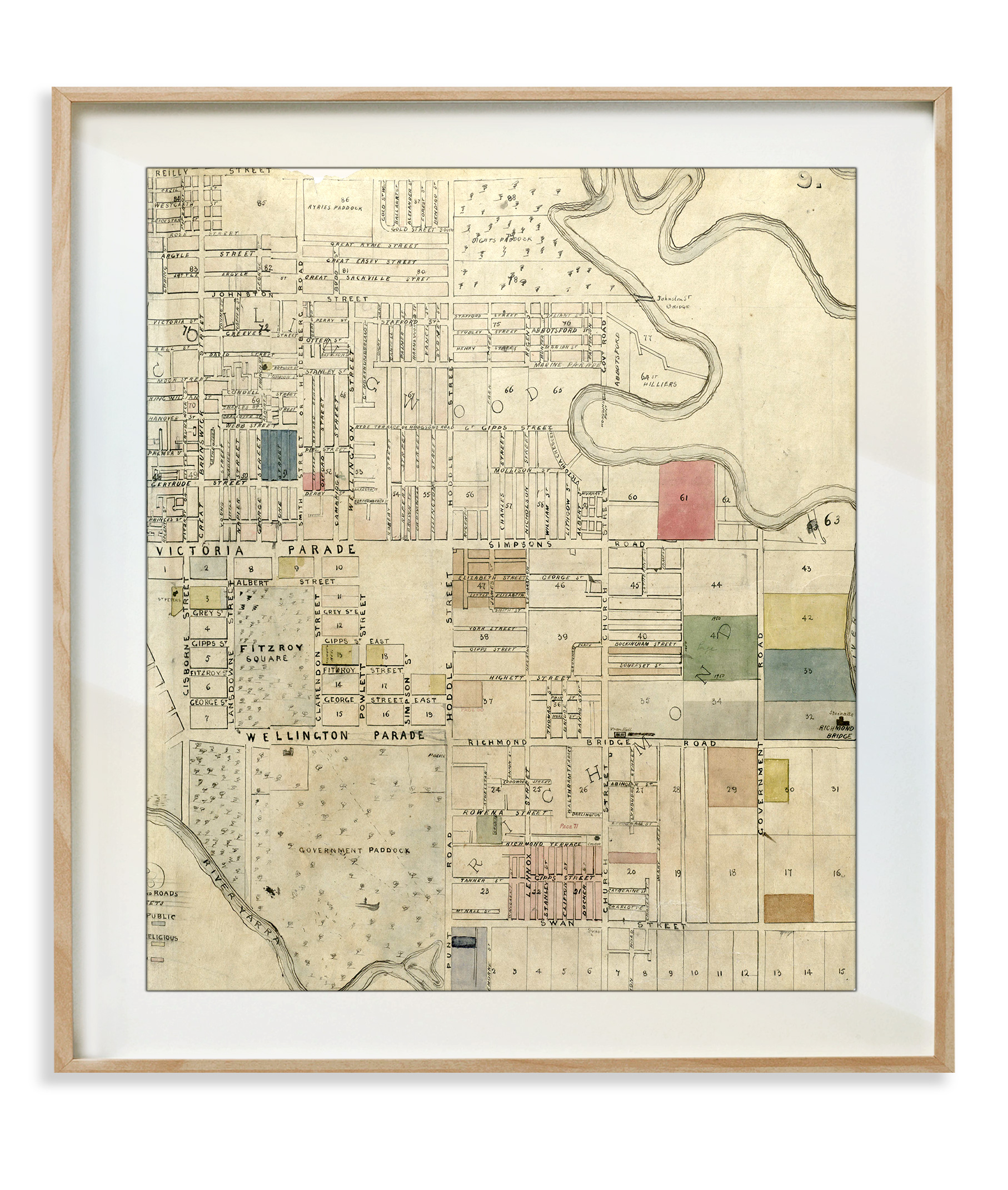 Prints | Maps | Richmond | Print modern