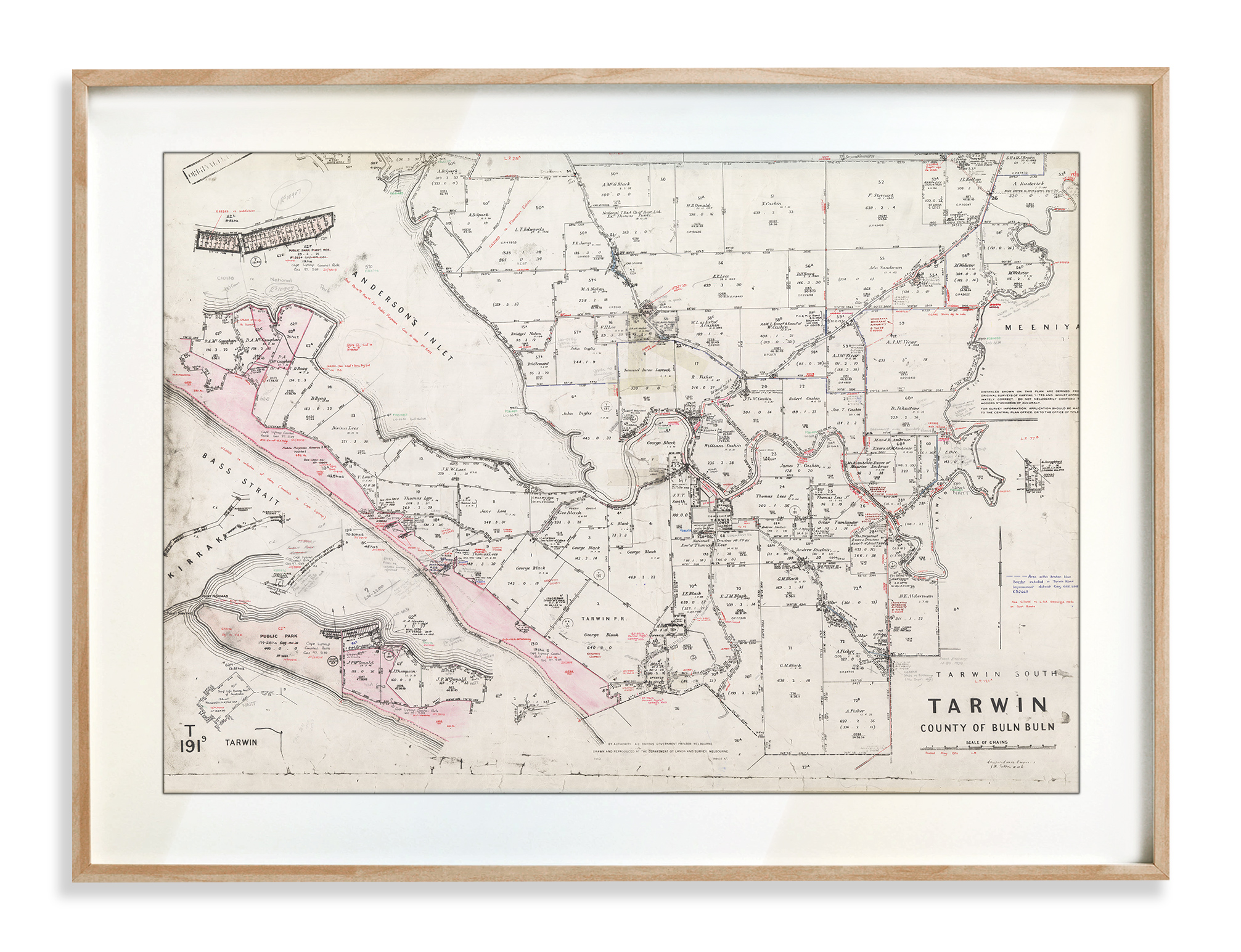 Prints | Vintage Maps | Venus Bay | Print modern