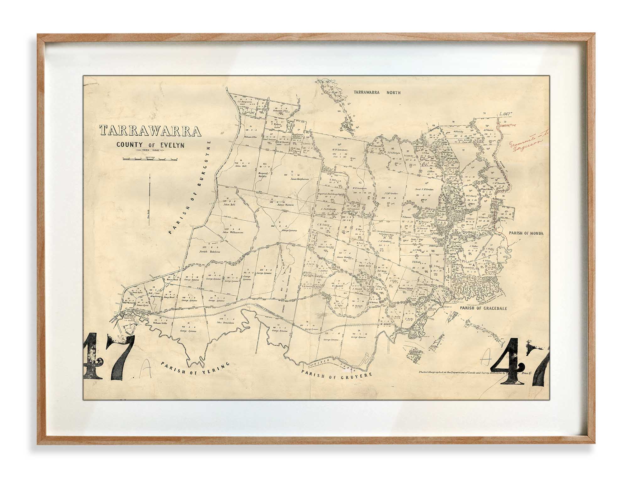 Tarrawarra Prints | Vintage Maps | Print modern