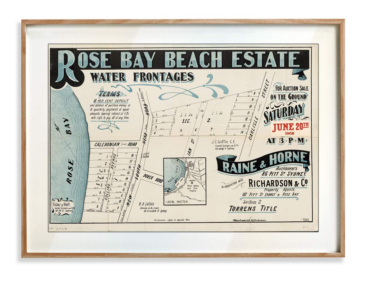 Rose Bay | Vintage Maps | Print modern