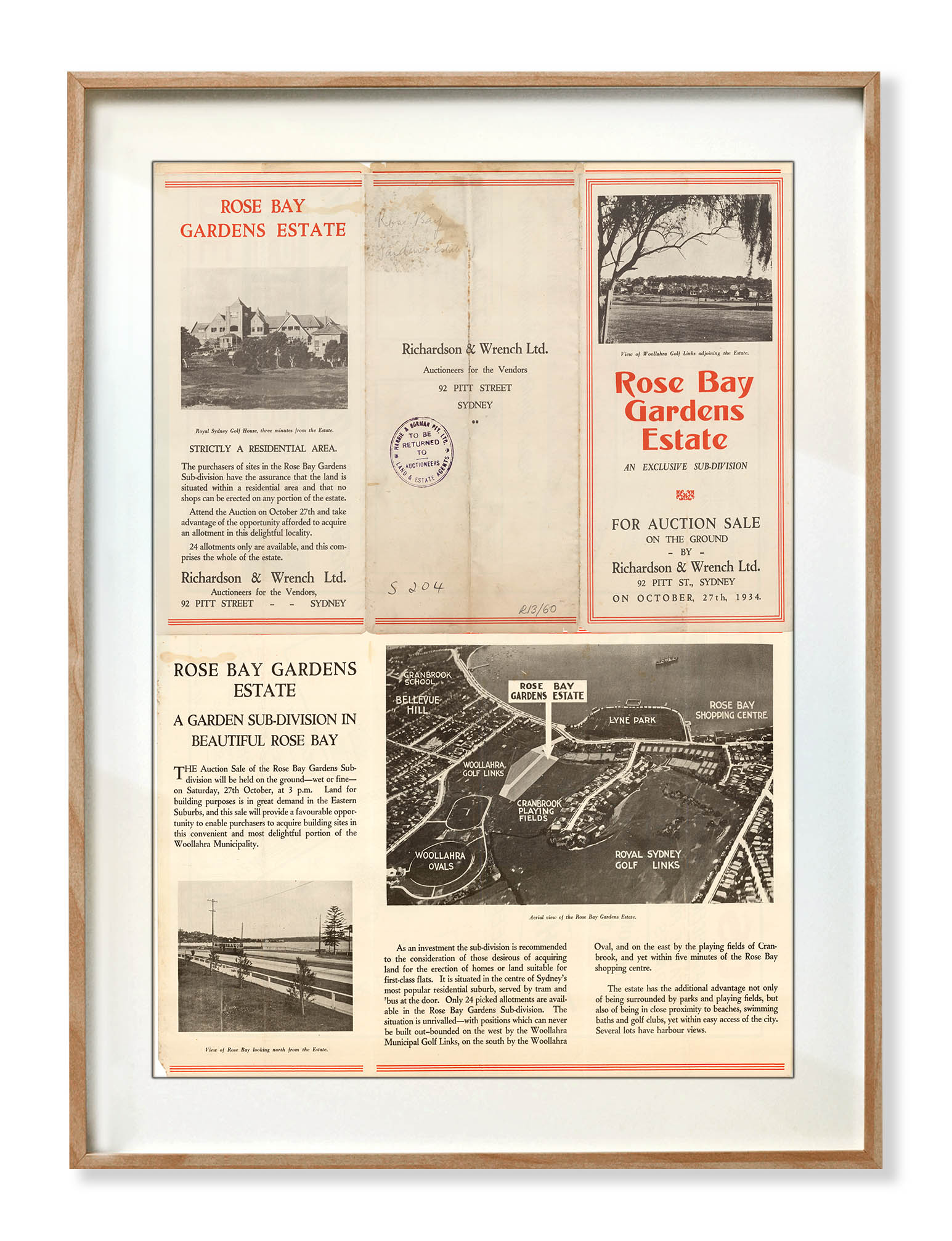 Rose Bay | Vintage Maps | Print modern