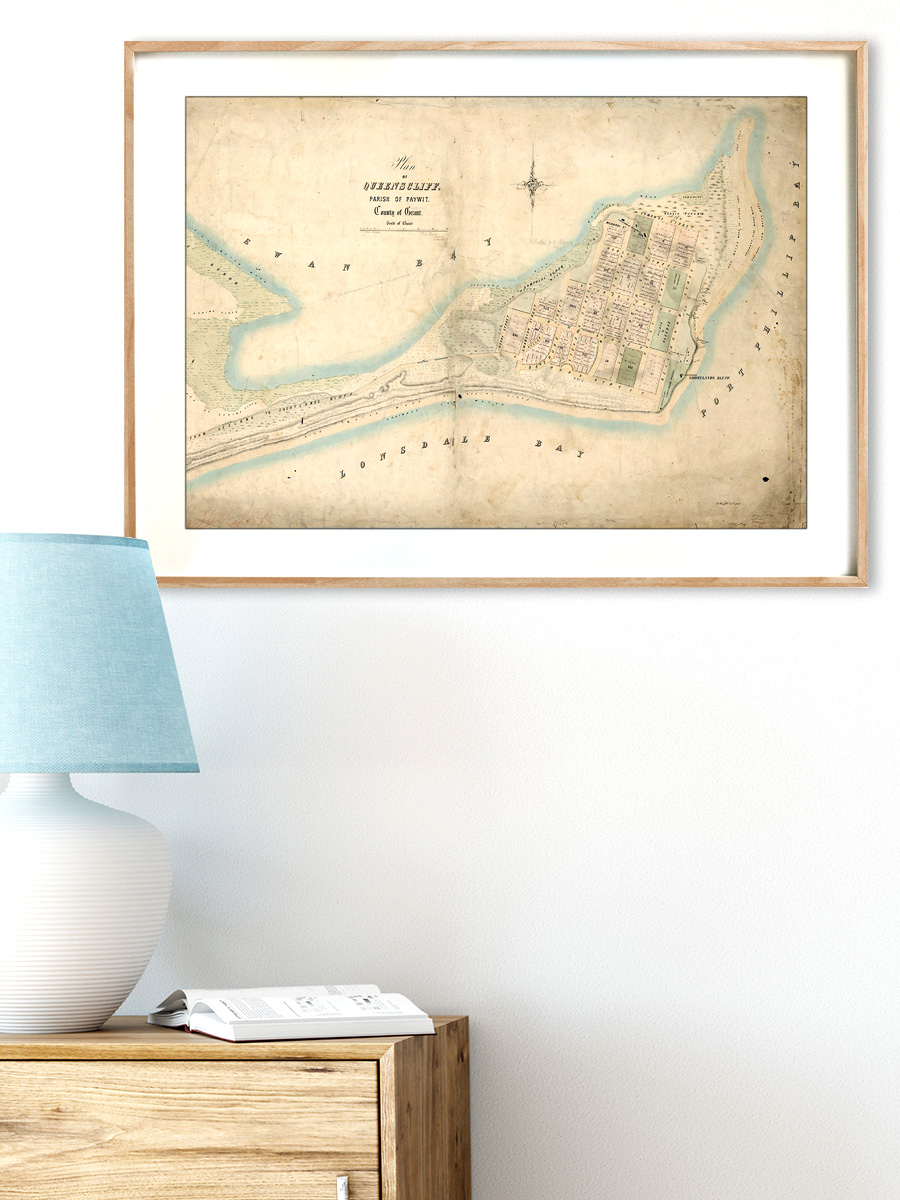 Historical maps | Maps | Interior Decor | Queenscliff | Print modern