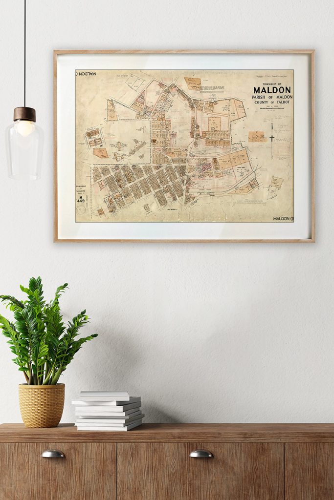 Maldon Print Modern Map Print