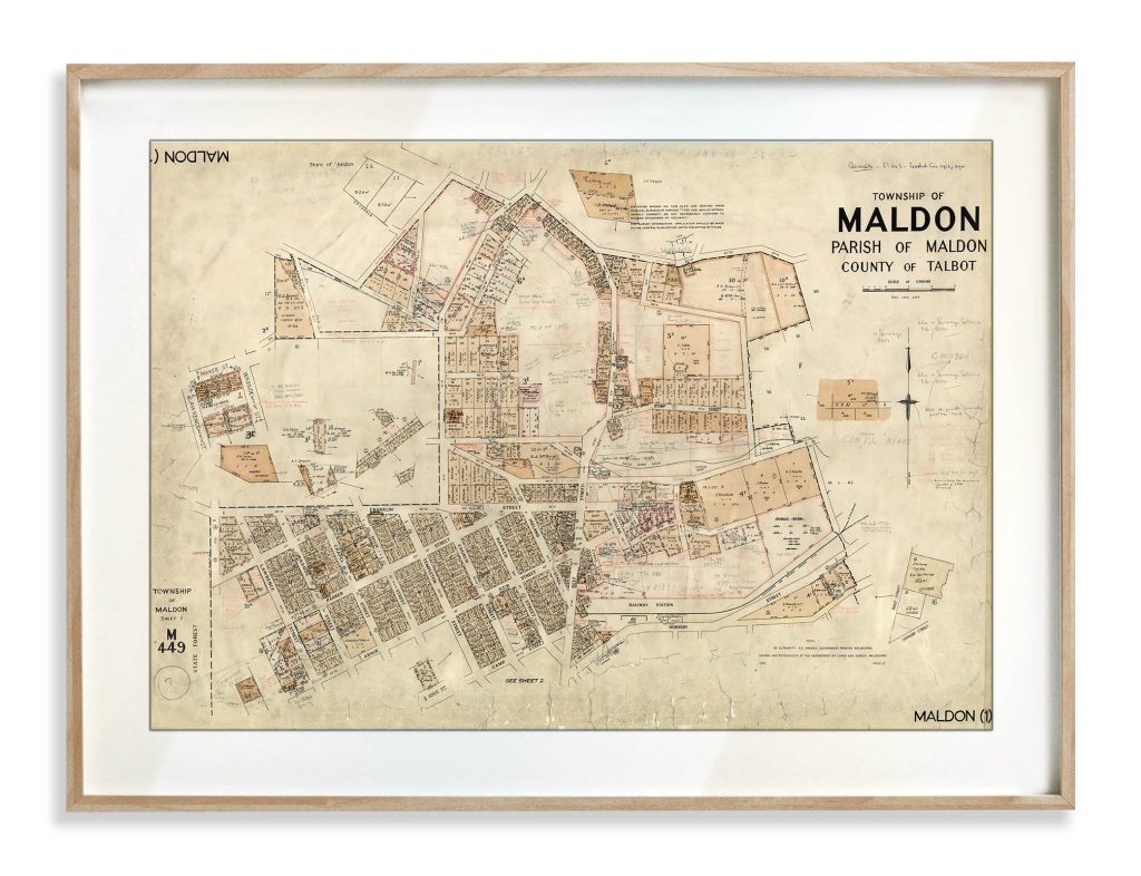 Maldon Print Modern Map Print   Township Of Maldon 1024x786 