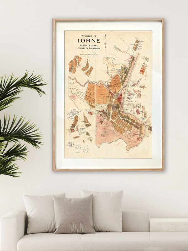 Lorn Map print on wall