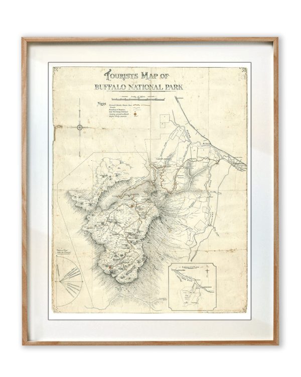 Vintage maps | Mount Buffalo | Maps | Print modern