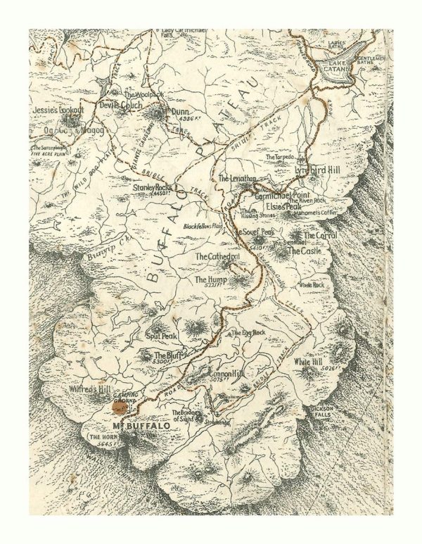 Vintage maps | Mount Buffalo | Maps | Print modern