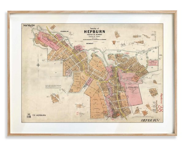 Map Prints | Maps | Hepburn| Hepburn Springs | Print modern