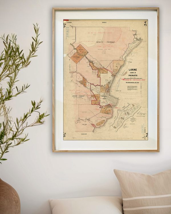 Print modern | Framed Prints | Maps | Historical maps and posters | Lorne Estate | Melbourne |