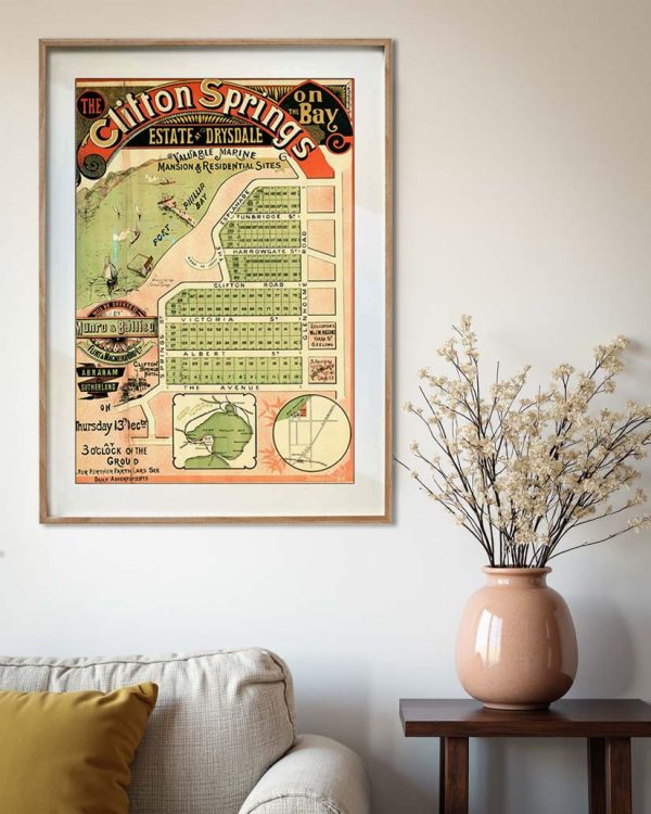 Prints | Vintage Maps | Print modern | Clifton Springs