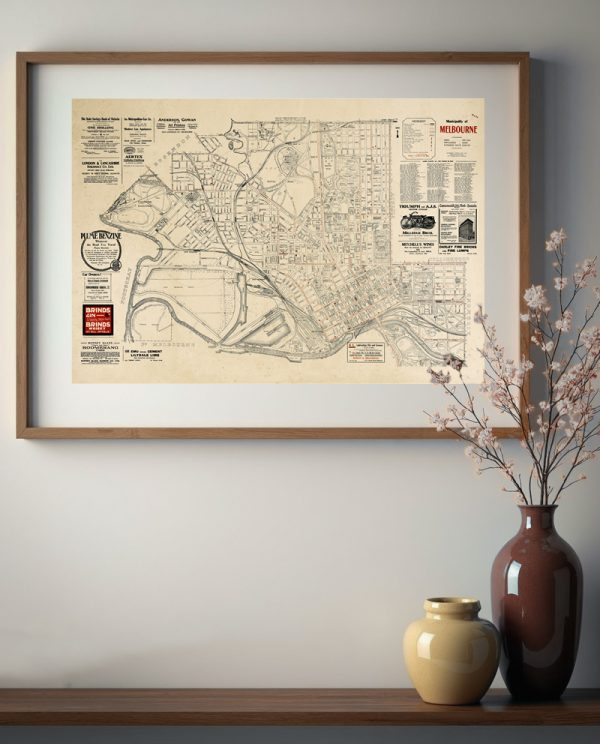 melbourne Map print | Wall art | Melbourne | Print modern