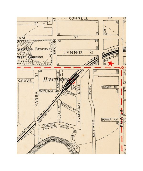 Municipality of Hawthorn Map print | Wall art | Melbourne | Print modern