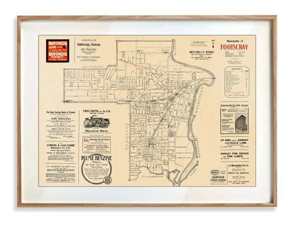 Footscray Map print | Wall art | Melbourne | Print modern