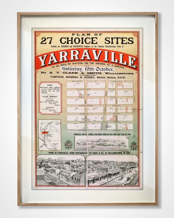 melbourne Map print | Wall art | Yarraville | Print modern